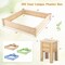 Fir Wood Raised Planter Bed with 7 Gallon Compost Bin for Herbs Vegetables Flowers